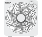 REACONDICIONADO Seminuevo Muy bueno Ventilador de pie - TAURUS Box Fan Tropicano, 35 V, 3 velocidades, Blanco