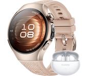 Smartwatch - Huawei Watch 5, 42 mm, 32 GB, NFC, Llamadas celulares eSIM, Beige + FreeBuds6I