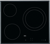 Placa vitrocerámica - AEG HK623021FB, 3 zonas, Zona grande 27 cm, Biselada, 60 Negro