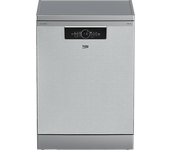 Lavavajillas - Beko BDFN36640XC, Independiente, 6 programas, 60 cm, 42 dB(A), Motor ProSmart Inverter HygieneIntense, Inox
