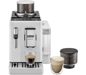 Cafetera superautomática - De'Longhi Rivelia EXAM440.35.W, Molinillo integrado, Espumador leche, Táctil, 4 perfiles, 8 recetas, 19bar, 1450W, Blanco