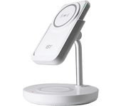 Cargador móvil inalámbrico - ISY IMC 5210, 2 en 1, MagSafe, Carga inalámbrica, 5.000 mAh, Blanco