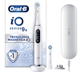 Cepillo eléctrico - Oral-B iO 9S, Seguimiento 3D, Sensor de Presión, Estuche Carga, Diseñado Por Braun, Blanco