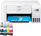 Impresora multifunción tinta - Epson EcoTank ET-2876, Serie 2870, Color, Tinta recargable, WiFi, Blanco