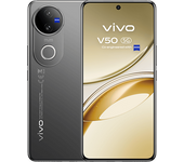 Móvil - vivo V50, Satin Black, 512 GB, 12 GB RAM, 6.77" AMOLED, Snapdragon® 7 Gen3 2.63GHz*1, 6000 mAh