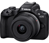 Cámara EVIL - Canon EOS R50 BK+RFS18-45/NO FF, 24.2 mp, 4K UHD, 7.5 cm, Wi-Fi, Negro