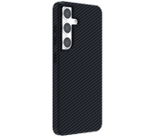 Funda móvil - ISY ISC 3738, Samsung, Galaxy S24, Fibra de carbono, Negro