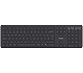 Teclado inalámbrico - Trust Vaiya, Inalámbrico, Multidispositivo, Tamaño completo, Negro