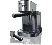 Cafetera express - KOENIC KEM 2024 M, 20 bar, 1470 W, Función 2 Tazas, Depósito de leche 700ml, Inox