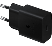 Cargador móvil - Samsung EP-T1510NBEGEU, 15W, De pared, Sin Cable, USB-C, Negro