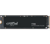 Disco duro SSD interno 4 TB - Crucial T705 PCIe Gen5 NVMe M.2, Interno, Velocidad de lectura 13.600 MB/s, Negro