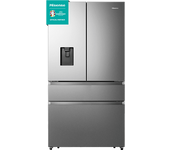 REACONDICIONADO Seminuevo D Frigorífico americano - Hisense RF749N4SWSE, No Frost, 178.5 cm, 579 l, Función WiFi, Inox