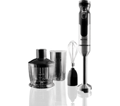 Batidora de mano - KOENIC KHB 83422 SET, 800 W, 2 Niveles Velocidad, 16400 rpm, Negro/Acero inoxidable