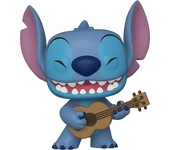 Figura Funko Pop! - Lilo & Stitch: Stitch con Ukelele, Vinilo, 10 cm