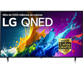 TV QNED 43" - LG 43QNED80T6A, UHD 4K, Procesador Inteligente 4K α5, Smart TV, DVB-T2 (H.265), Negro