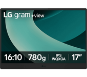Monitor - LG 17MT70, 17" WQXGA, 60 Hz, 5 ms, IPS, 2x USB-C, Compatible con PC y smartphones, Gris