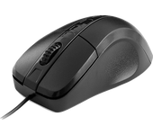 Ratón - Nilox MOUSB1001, Por cable, 3200 ppp, 2 botones, Cable 1.3 m, Negro