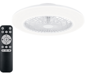 Ventilador de techo - Philips Amigo 60+25 W, Luz LED, Regulable, Mando a distancia, Blanco