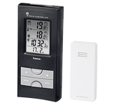Estación meteorológica - Hama EWS-165, Alarma de heladas, Reloj DCF con radiocontrol, Negro