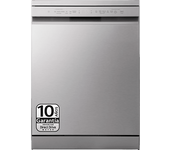 Lavavajillas - LG DF243FV, 14 servicios, 9 programas, 60 cm, QuadWash™, EasyRack™, Inox antihuellas