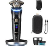 Afeitadora - Philips i9000 Prestige Ultra XP9400/31, Afeitado en seco/mojado con tecnología SkinIQ Pro, Sensor IA de presión y control, App smartphone