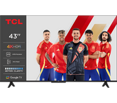 TV LED 43" - TCL 43P6K, UHD 4K, AiPQ, Smart TV, DVB-T2, 60 Hz, Negro