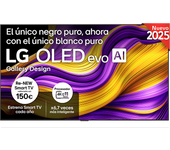 TV OLED 77" - LG OLED77G54LW, 4K, Procesador Inteligente α11 AI Processor 4K Gen2, Smart TV, Rocky Black