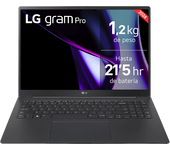 Portátil - LG 16Z90SP-K.AD88B, 16" OLED 4K, Intel® Core™ Evo™ Ultra 7-155H, 32 GB RAM, 1 TB SSD, Arc™ GPU, W11H, Negro Obsidiana