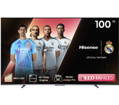 TV Mini LED 100" - Hisense 100U7KQ 144 Hz, Smart UHD 4K, Quantum Dot Colour, Modo Juego, Hi-View, Dolby Vision IQ & Atmos, Negro