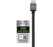 Cable HDMI - Hama 00127171 , resistente, 8K, Ultra HD, 1 metro, Color Gris