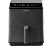 REACONDICIONADO Seminuevo Bueno Freidora de aire - Cosori Dual Blaze Chef Edition, Doble resistencia, 1700W, 6.4L, 12 Funciones, Sistema 360 ThermoIQ