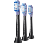 Recambio para cepillo dental - Philips Sonicare Premium Gum HX9053/88, Pack 2+1, Cuidado encias, Control antiplaca, Suave, Negro