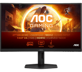 Monitor gaming - AOC CQ27G4X, 27" QHD, 180 Hz, 1 ms GtG, 0.5 MPRT, VA, Adaptive Sync, Curvo, Altura Ajustable, Negro