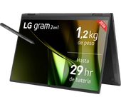 REACONDICIONADO Seminuevo Muy bueno Convertible 2 en 1 - LG 14T90S-G.AA75B, 14" WUXGA, Intel® Evo™ Edition Core™ Ultra 7-155H, 16 GB RAM, 512 SSD