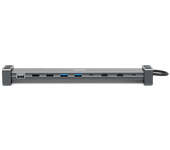 Hub - Hama 00200145, 9 Conexiones, 5 Gbit/s, Plata