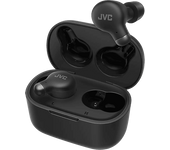 Auriculares True Wireless - JVC HA-A25TBNE, Cancelación ruido, Autonomía 28 h, Micrófono, Negro