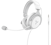 Auriculares gaming - ISY IGH 2000-WT, Compatible con multiplataformas, Con cable, micrófono desmontable, Blanco
