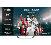 REACONDICIONADO Seminuevo Muy bueno TV QLED 50" - Haier S80E Series H50S80EUX, Smart (Google TV), HDR 4K, Direct LED, Dolby Audio y Vision