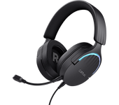 Auriculares gaming - Trust GXT 490 Fayzo, Micrófono integrado, Iluminación RGB, Para PC/PS4/PS5, Negro
