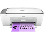 Impresora multifunción tinta - HP 2820e, Impresión doble cara, a Color, Wi-Fi, Copia, Escáner, Blanco