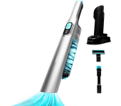 Aspirador de mano - Cecotec Conga Rockstar Micro Essential, 90 W, Ultraligero, 13 kPa, 40 min, 2 modos, Accesorio 2en1, Tapicería, Autocarga, Silver