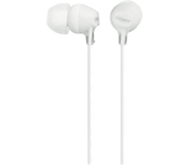 Auriculares de botón - Sony MDR-EX15LPW, 8Hz 22.000Hz, 100dB/mW, Botón, Tapones Silicona, Iman Neodimio, Blanco