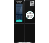Frigorífico americano - Samsung BESPOKE RF65DB970E22EF, Triple Cooling, 185.3 cm, 645 l, Dispensador agua, Negro