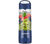 Batidora de vaso - nutribullet Portable NBP003NBL, personal, Vaso portátil 0.475 l, Asa transportable, Carga USB-C, 2000 mAh, Azul
