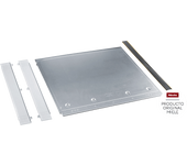 Accesorio encimera - Miele UBSW1/G, Kit base para la segura de lavadoras W1 con panel recto, Inox