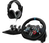 Bundle LOGITECH Volante G29 Driving Force + Headset Astro Gaming A10 (Blanco - Azul)