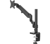 Soporte monitor - Hama Holder, De 13" a 35", VESA 75x75-100x100, Inclinación +45°/-45°, Giro 180°, Hasta 12kg, Altura ajustable, Negro