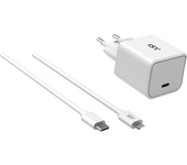 Cargador móvil - ISY IWC 2501, Lightning-USB C, 20W, 1m, Blanco