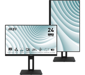 Monitor - MSI PRO MP242AP, 23.8" Full-HD, 4 ms GtG, 1 MPRT, 100 Hz, Altura Ajustable, Negro