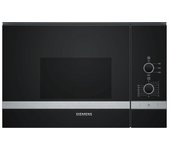 Siemens iQ300 BF520LMR0 microondas Integrado Solo microondas 20 L 800 W Negro, Acero inoxidable